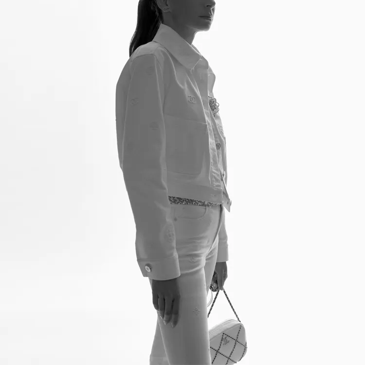 CHANEL Denim Jackets Women's White-2