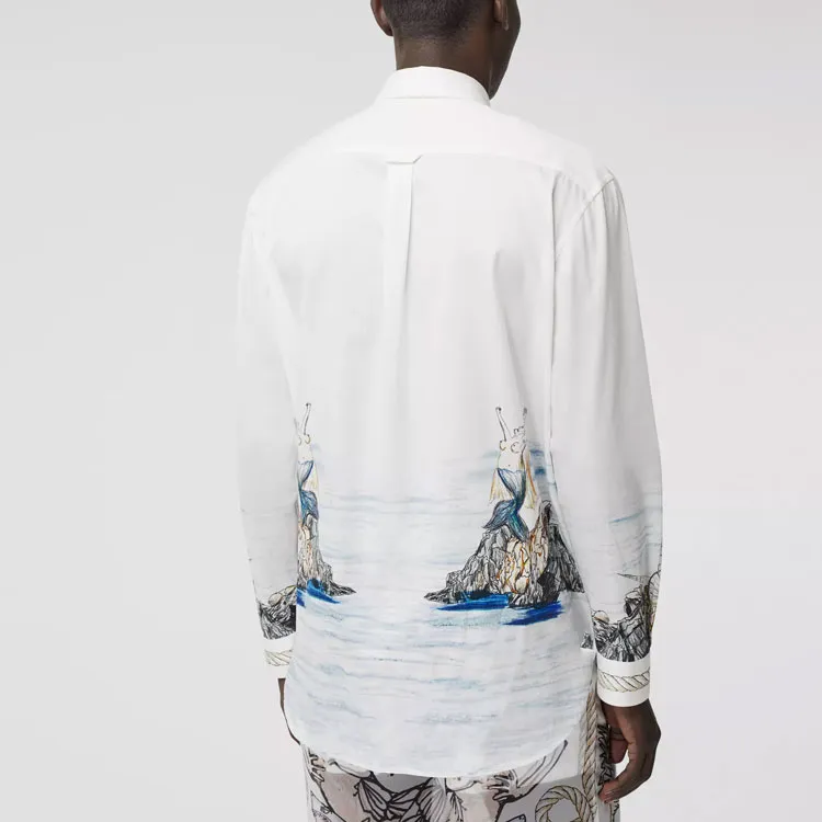 Burberry Printed Long Sleeve Button Down-5