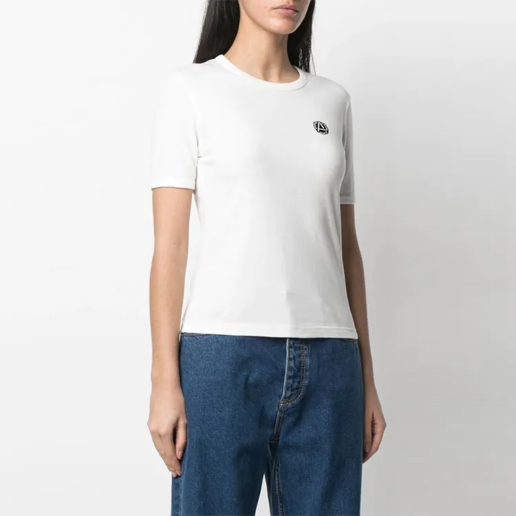AMBUSH Emblem Slim Fit T shirt White Black-1