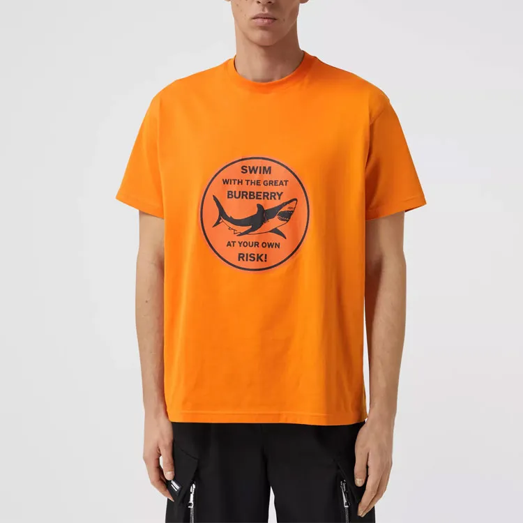 Burberry T-Shirts Men Deep Orange-2