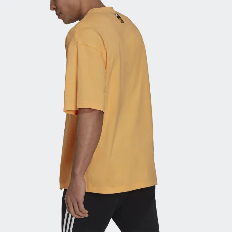 Adidas T Shirts Men Orange Yellow-3