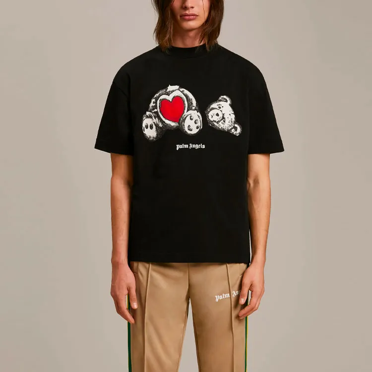 PALM ANGELS Bear In Love Logo T shirt-2