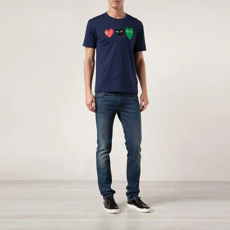 Comme Des Garcons Play Multi Heart T shirt-3
