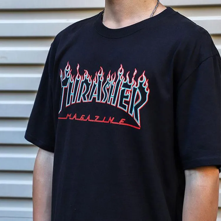Thrasher T Shirt Unisex Black Japan Version-3