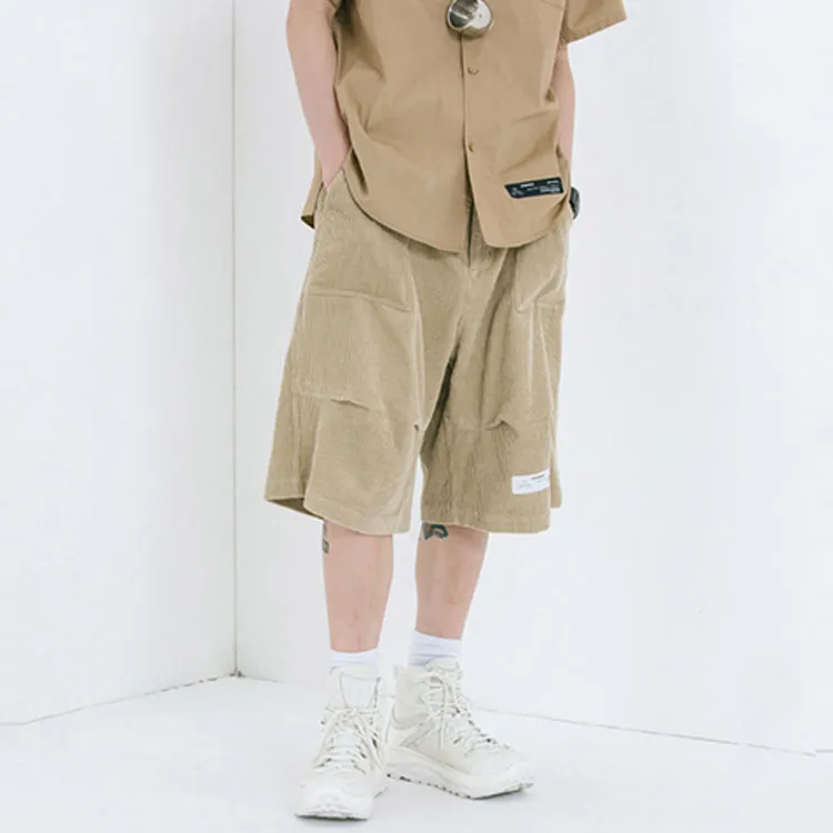ROARINGWILD Loose Fit Shorts Unisex Khaki-4