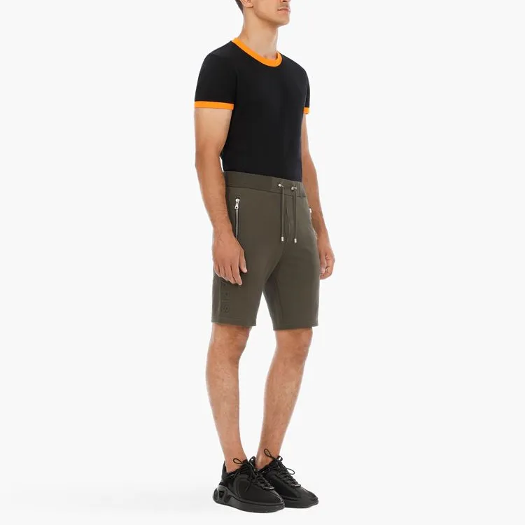 BALMAIN Casual Shorts Men Army Green-5