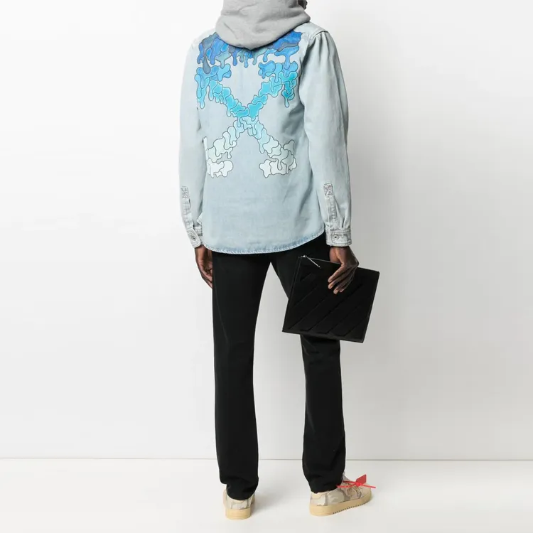 OFF WHITE SS21 Denim Jacket Men's Light Blue-2