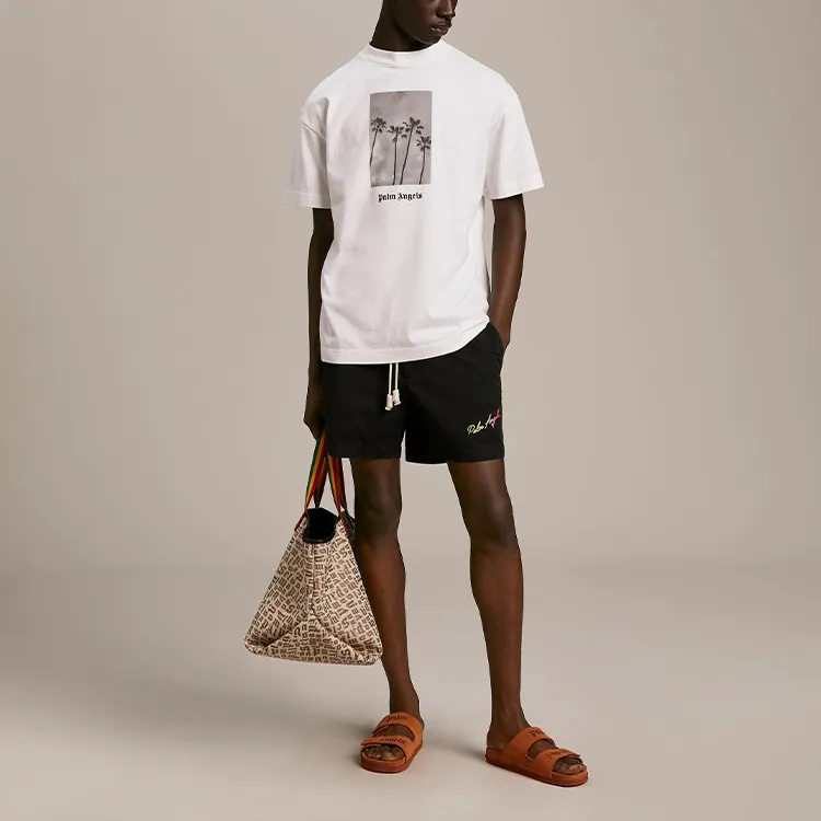 PALM ANGELS Exodus Side Stripe Track Shorts-6