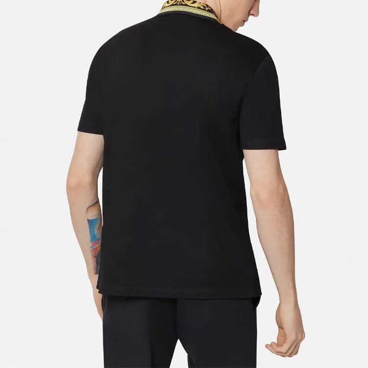 VERSACE Polo Shirts Men Black-4