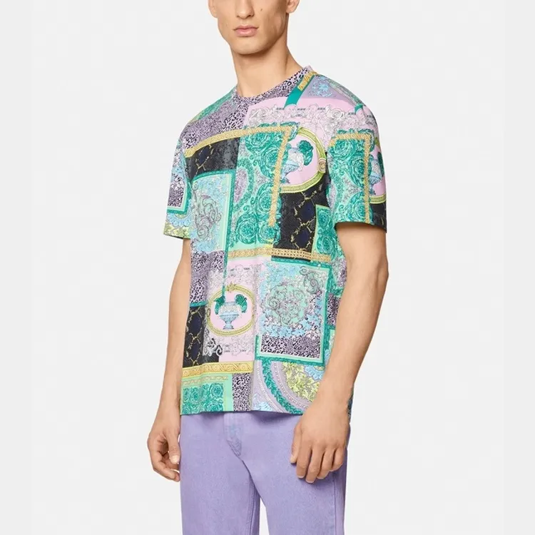 VERSACE T-Shirts Men Green-2