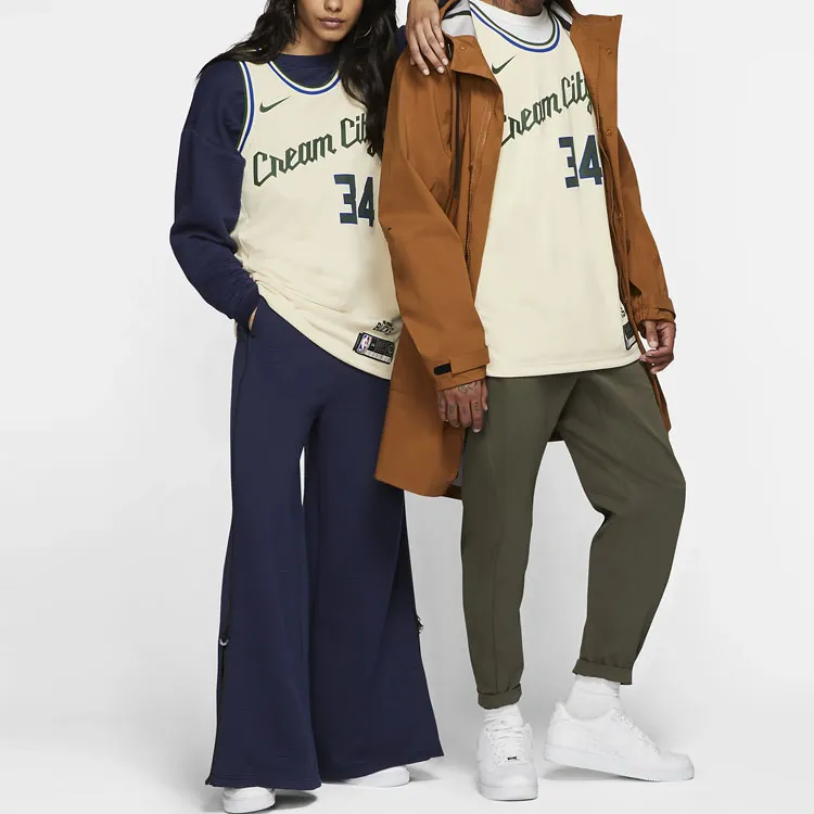 Nike Nike X NBA Basketball Jerseys Men's Beige-4