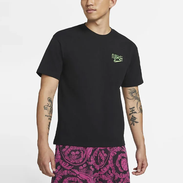 Nike T Shirts Men Black-3