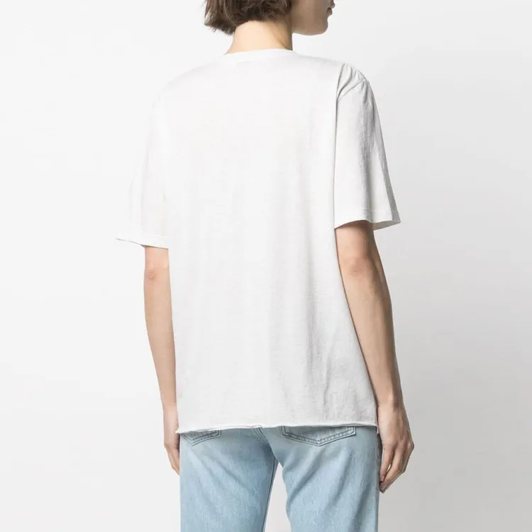 SAINT LAURENT Tout Terriblement Printed T Shirt Dirty Ecru-3
