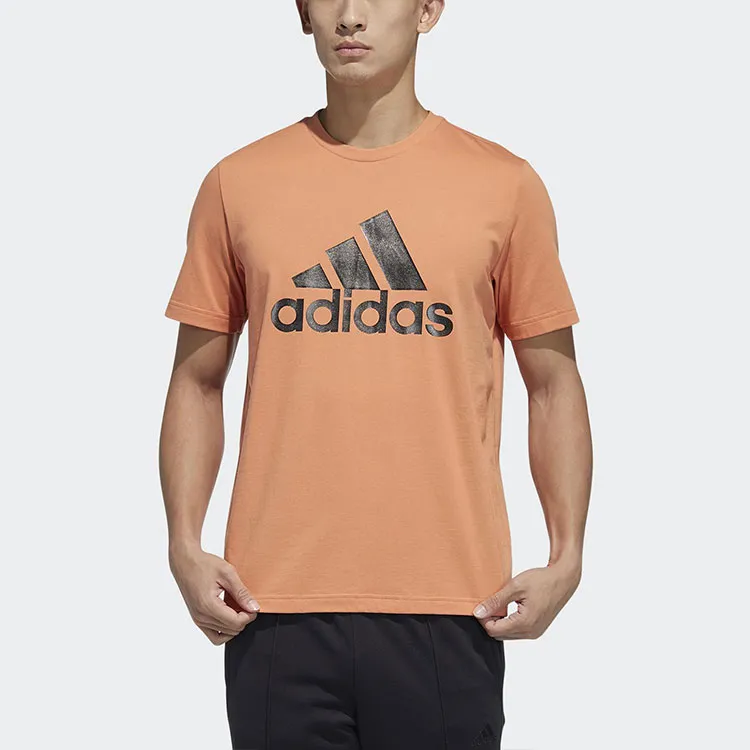Adidas Set-in Sleeve T-Shirt Men's Khaki Brown-1