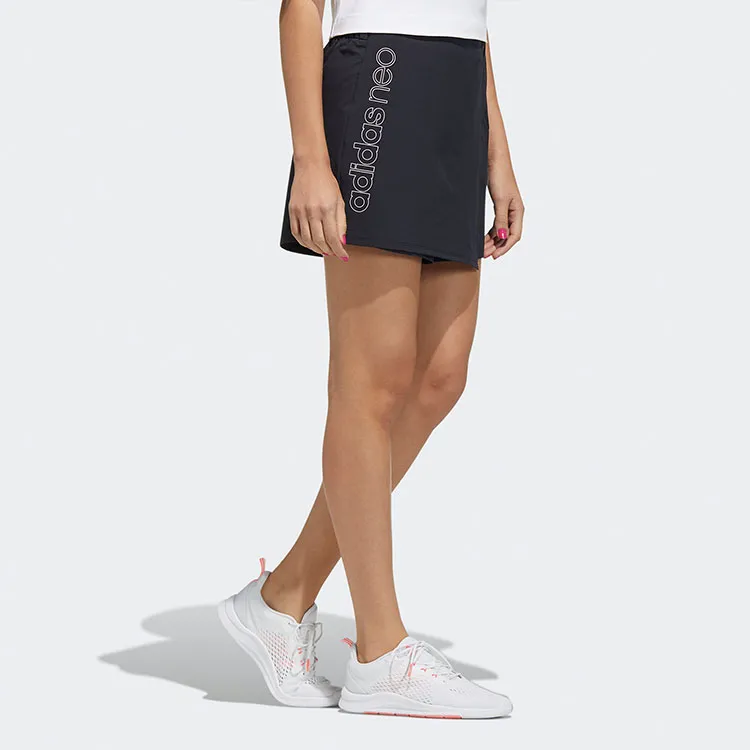 Adidas Neo Casual Short Skirts Women's Black-3