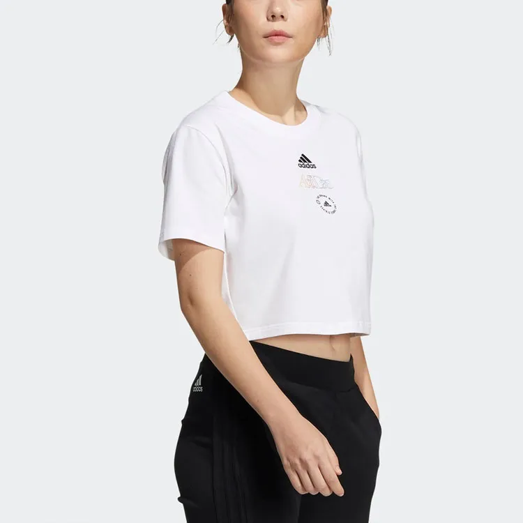 Adidas Crop Tops Women's White-3