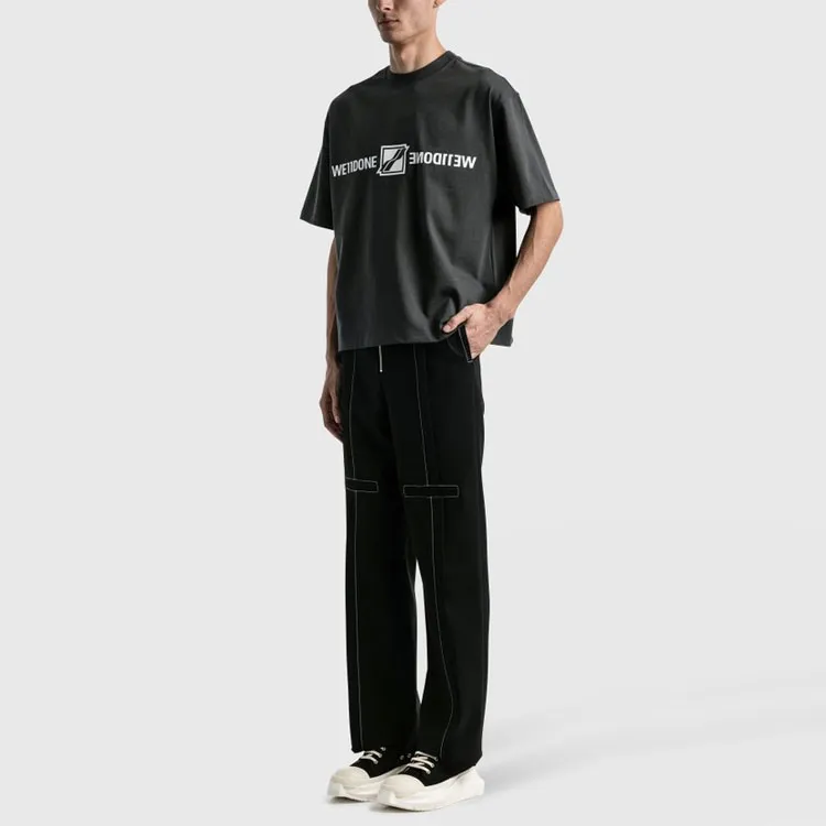 WE11DONE T Shirts Unisex Charcoal Gray-3