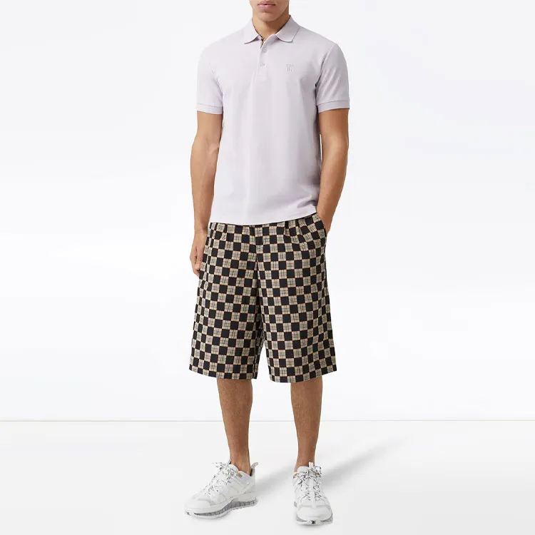 Burberry Polo Shirts Men Light Purple-2