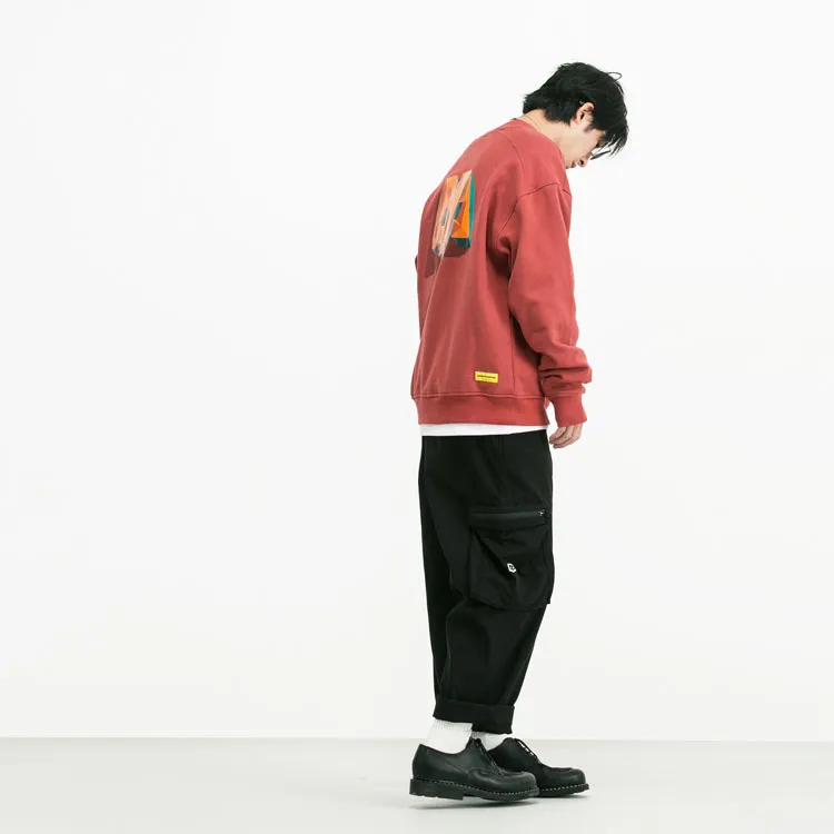 DAKYAM Cargo Pants Casual Pants Unisex Black-4