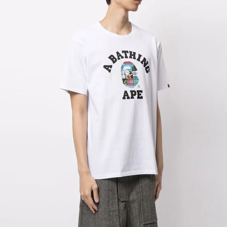 A BATHING APE Patchwork College Tee-3