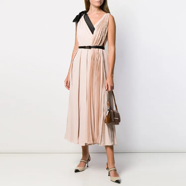 PRADA SS20 Sleeveless Dress Women's Pink-2
