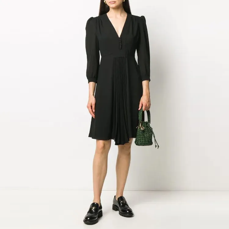 PRADA Long-Sleeved Dresses Women's Black-3