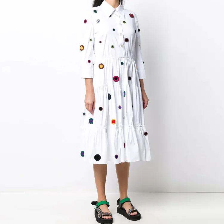 PRADA Long-Sleeved Dresses Women's White-3