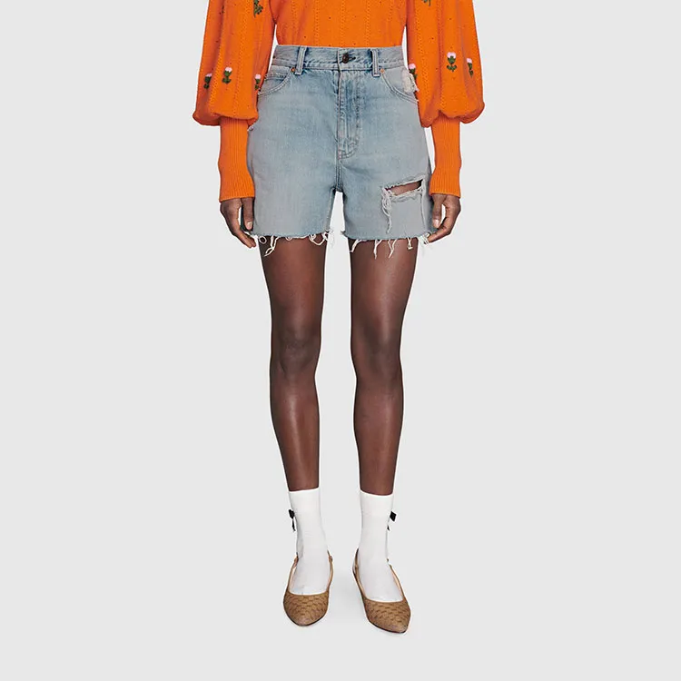 GUCCI Eco washed Denim Shorts-3