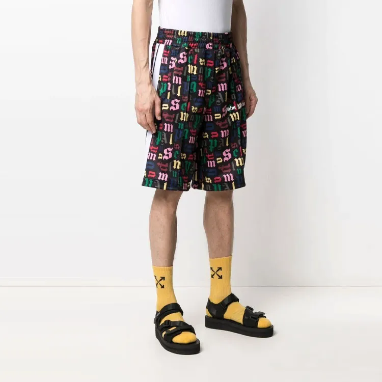 PALM ANGELS Monogram Track Shorts-3