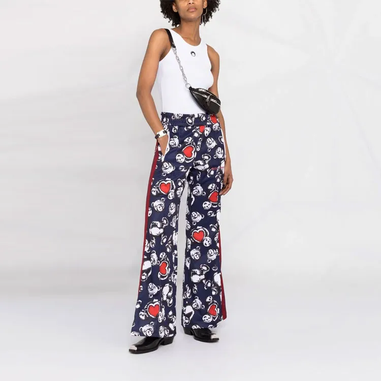 PALM ANGELS Knitted Sweatpants Women's Blue-3