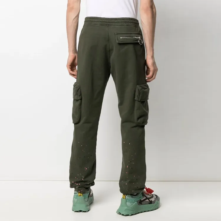 OFF WHITE SS21 Knitted Sweatpants Men Green-2