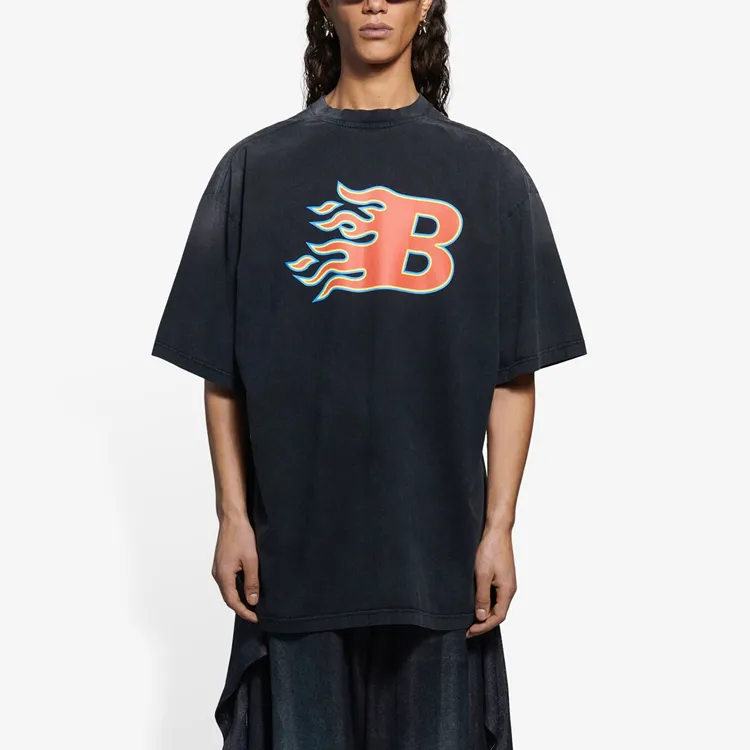 Balenciaga Flames T Shirt-3