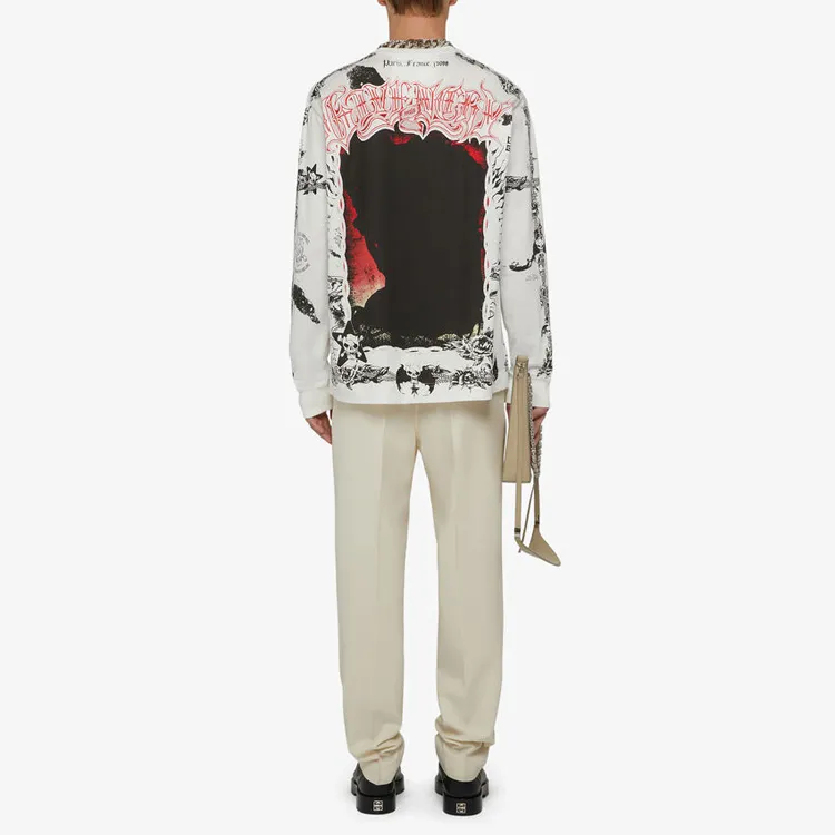 Givenchy Tattoo print Crew neck Sweatshirt-2