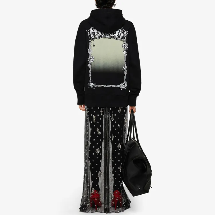 Givenchy Oversized Printed Hoodie 'Black'-2