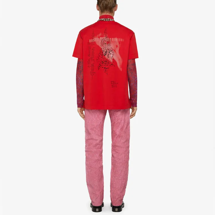 Givenchy Leopard Print Mesh Long Sleeve Shirt From The Closet Of Lexie Liu-2