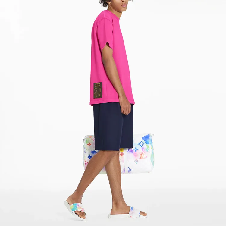 LOUIS VUITTON New Quarterly Products Of LV T-Shirts Men Pink-4