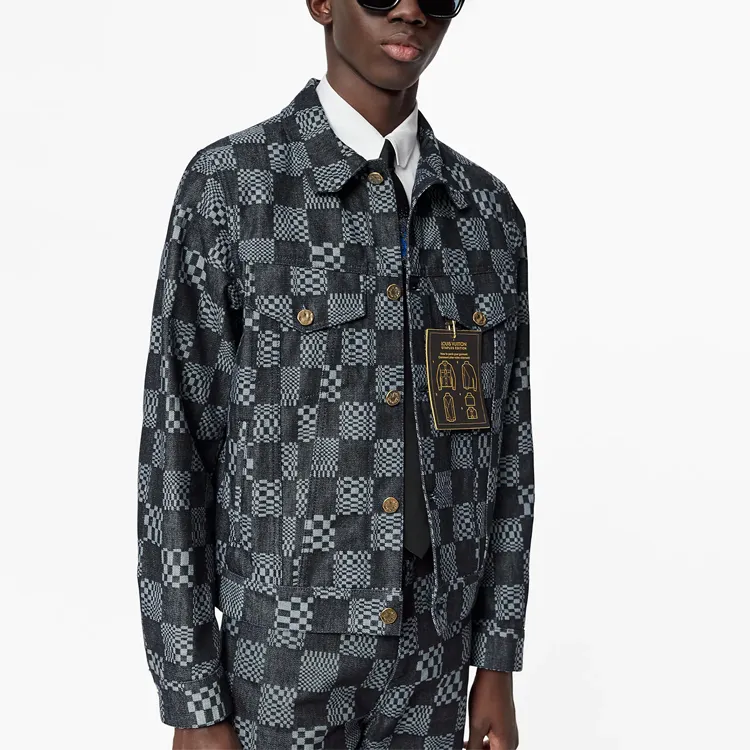 LOUIS VUITTON Distorted Damier Denim Jacket-2