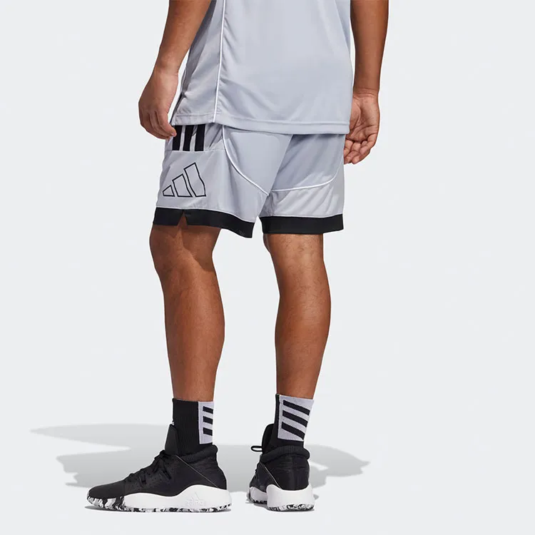 Adidas Basketball Shorts Men's Silver Gray-2