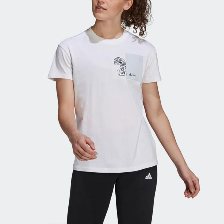 Adidas Disney Co-branded T-Shirts Women's White-1