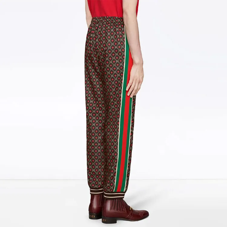 GUCCI FW21 Casual Pants Men's Red Yellow Black-2