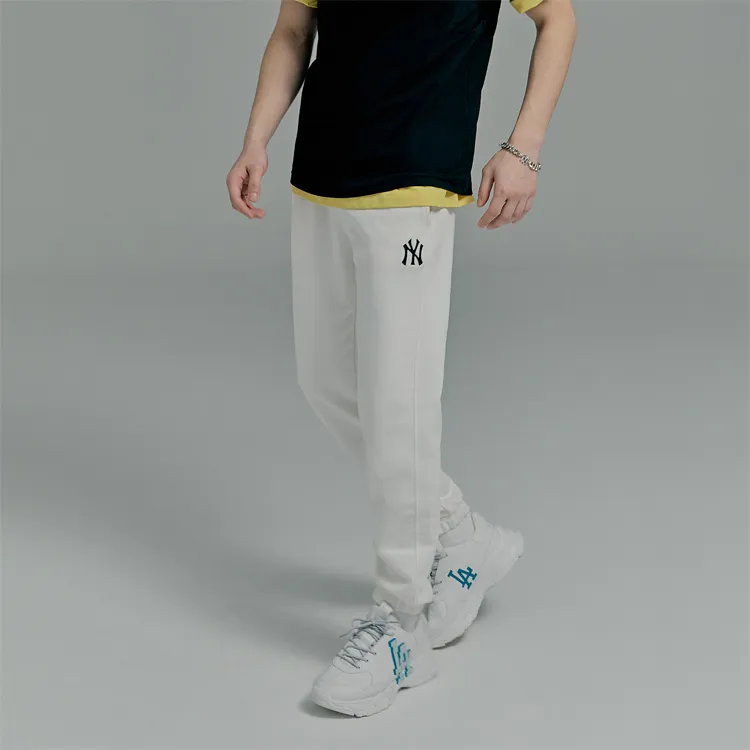 MLB New York Yankees Knitted Sweatpants Unisex White-3