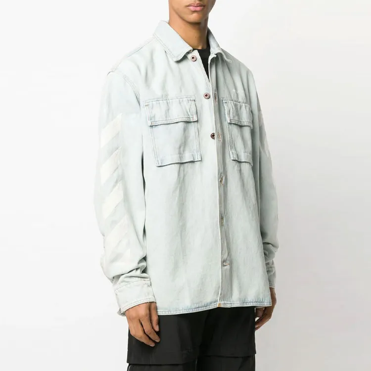 OFF WHITE SS20 Denim Jacket Men's Blue-3