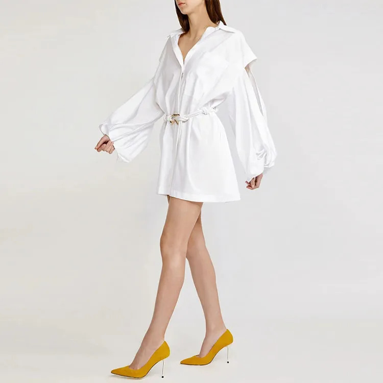 ACLER Long-Sleeved Dresses Women's White-3