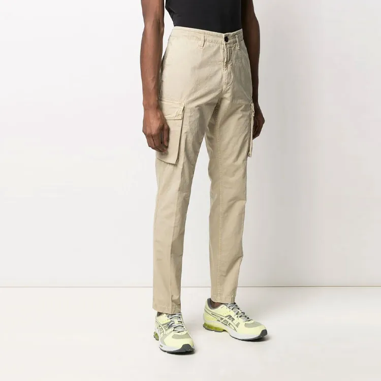 STONE ISLAND Cargo Pants Men Beige-2
