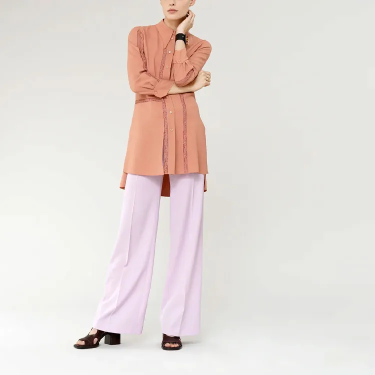 Chloé Long-Sleeved Dresses Women's Orange-1