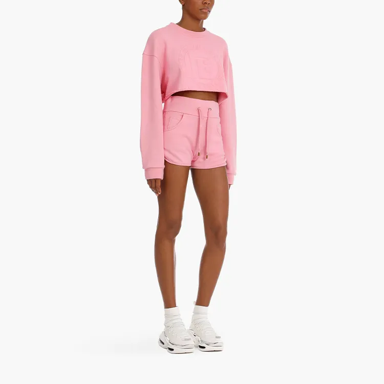 BALMAIN Sweatshirts Women's Light Pink-4