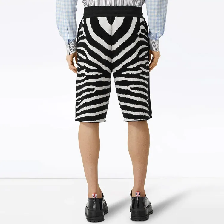 Burberry Casual Shorts Men Black/White-3