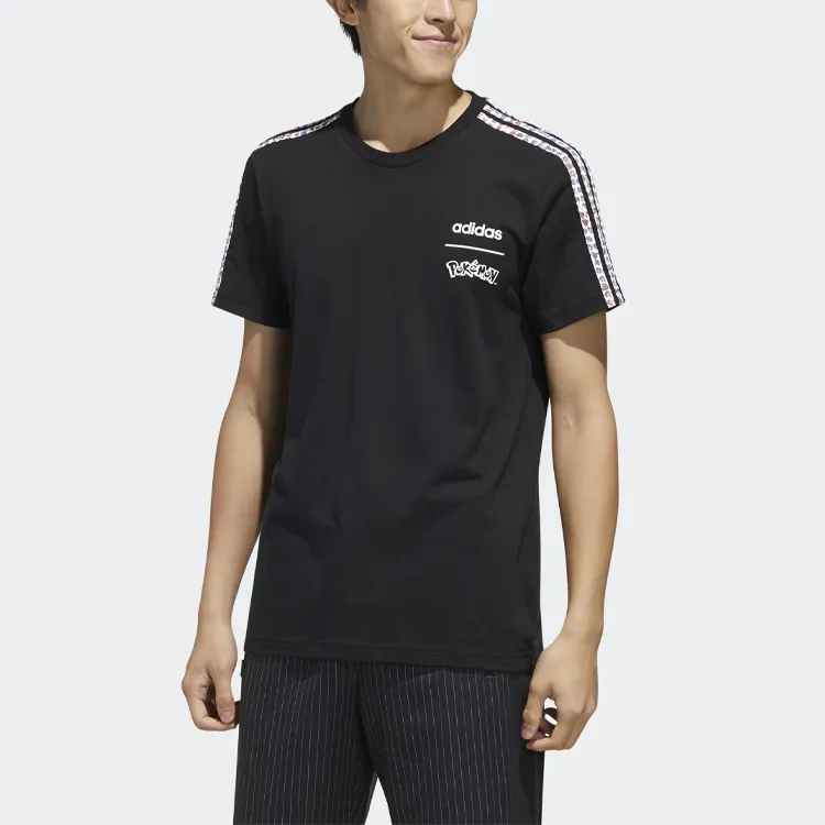 Pokemon X Adidas T Shirts Men Black-2