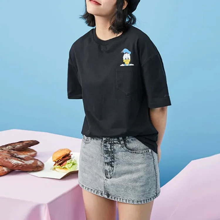LiNing x Disney Disney Drop Shoulder Sleeve T Shirt Women's Black-2