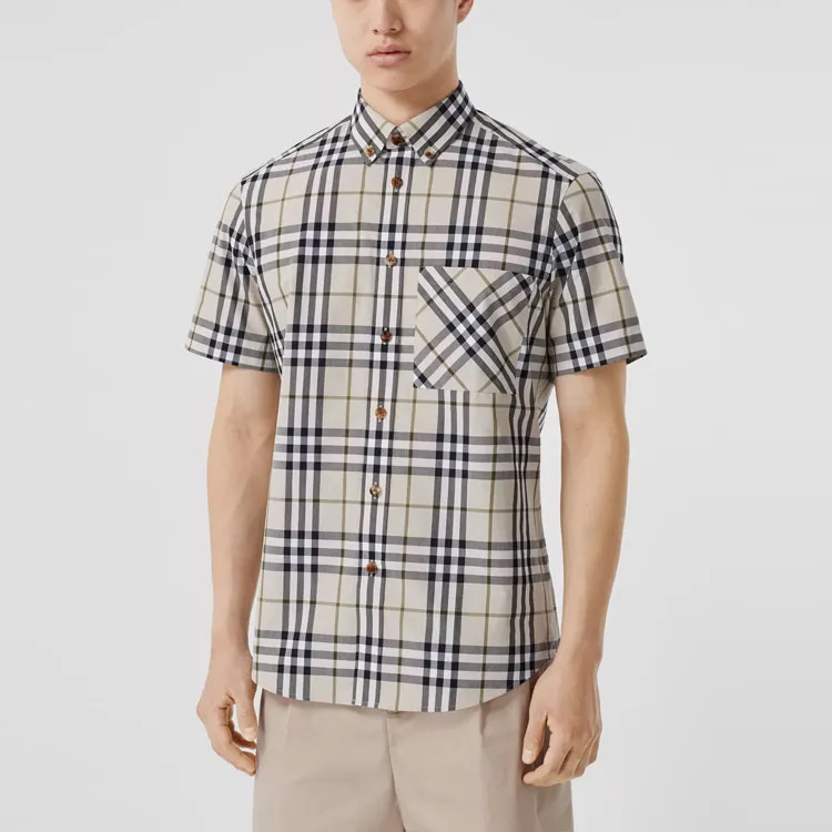 Burberry SS21 Shirt Men's Soft Yellow Brown-1
